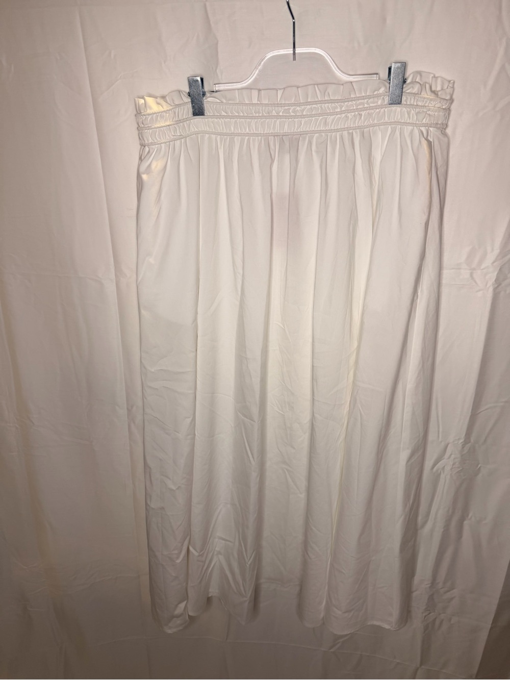 Philosophy White Maxi Skirt with Elastic Waistband